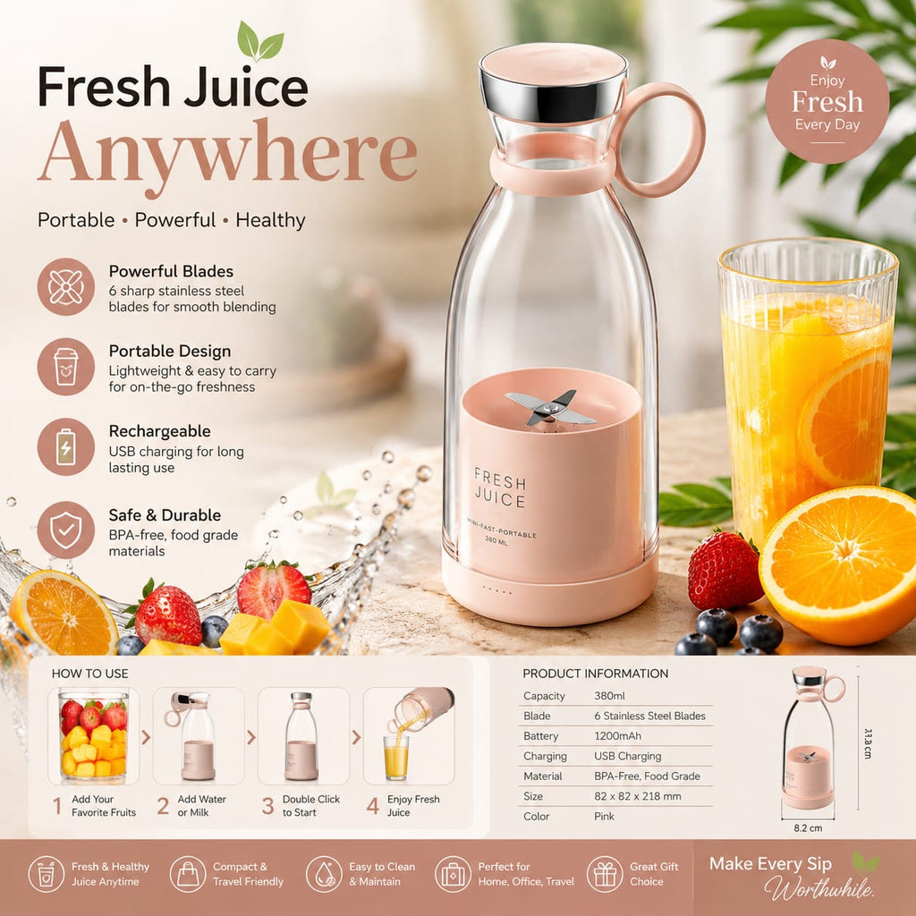 Anywhere Your Fresh Juice Companion